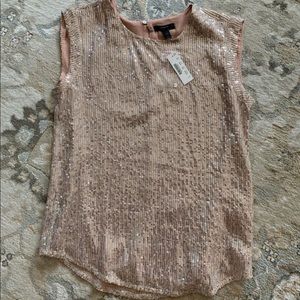 Pink sequin tank
